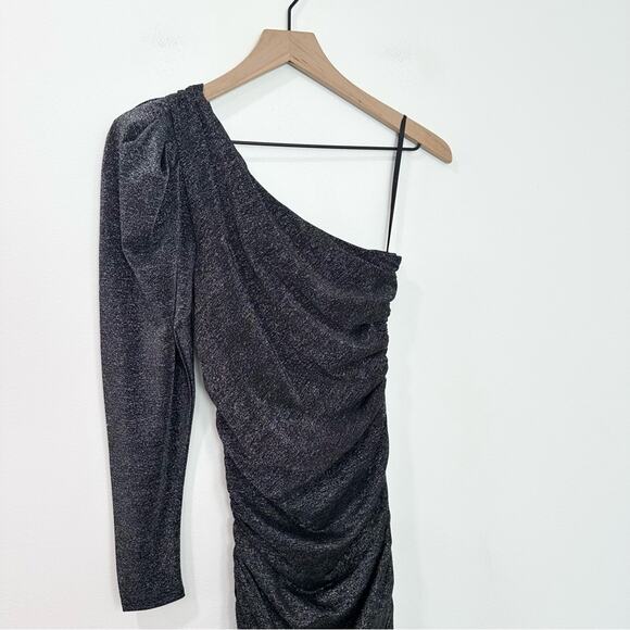 LPA Revolve Roksana Dress in Black Metallic Shimmer size Small - Picture 6 of 10